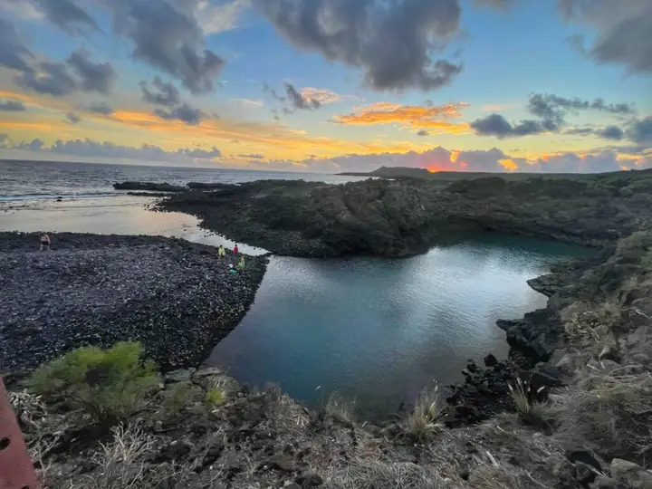 Charco del Archiles natural pool at sunset